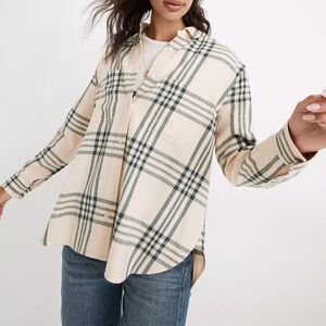 Madewell Oversized Cotton Flannel Top